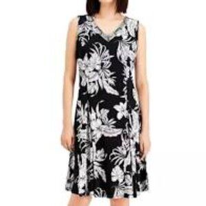JM Collection Sleeveless Dress L Tropical 700